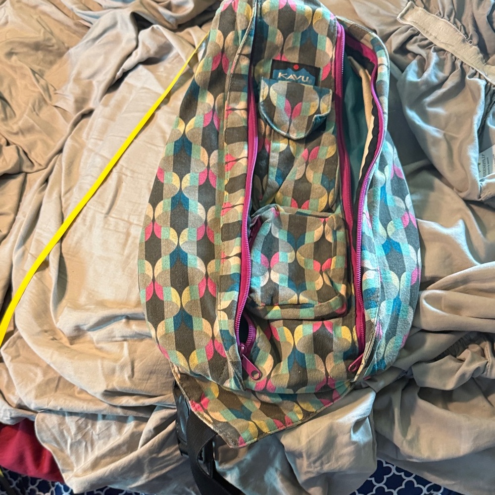 Kavu Multicolor Geometric Sling Bag